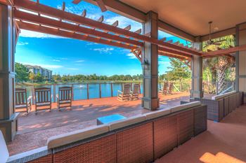 Lake front terrace